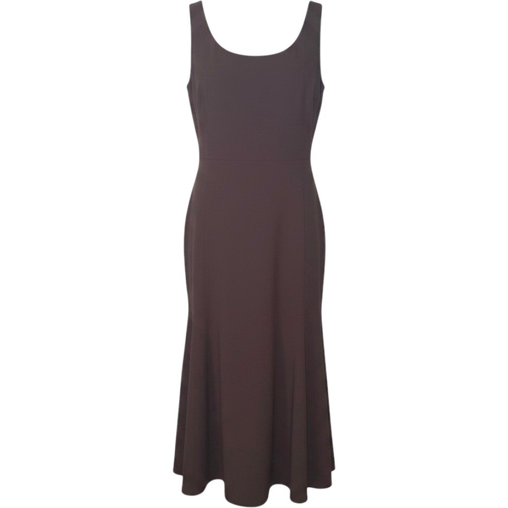 NWT Michael Kors Collection Chocolate Brown Wool Knit Maxi Dress Size 6 Italy